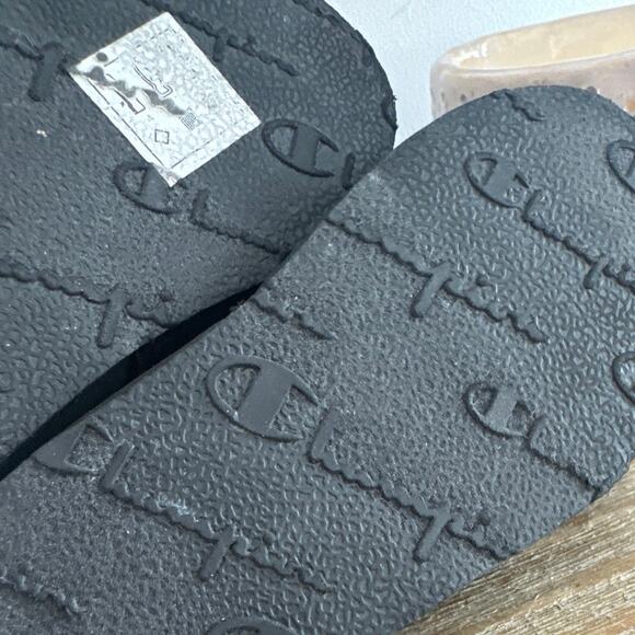 Preschool champion plush slides black sz6T (Scarlet/White/Gold) - Picture 5 of 5